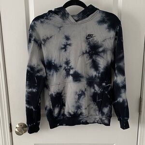 Nike Black & White Tie-Dye Hoodie